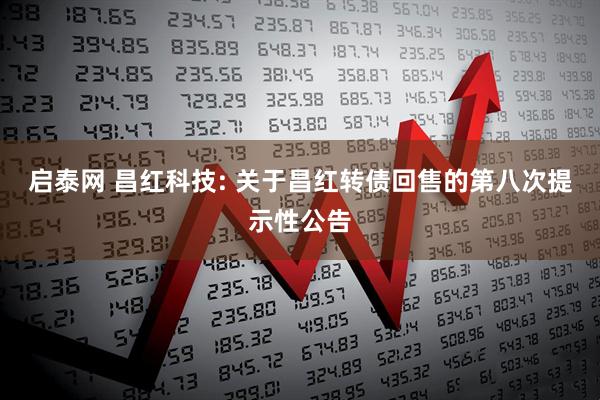 启泰网 昌红科技: 关于昌红转债回售的第八次提示性公告
