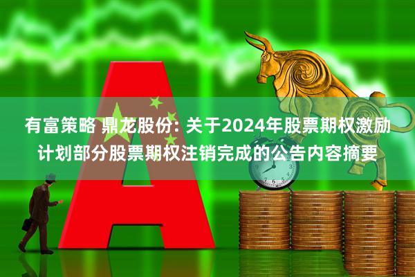 有富策略 鼎龙股份: 关于2024年股票期权激励计划部分股票期权注销完成的公告内容摘要